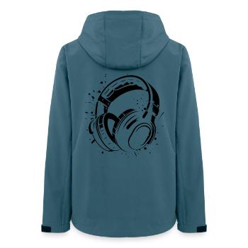Casque - Veste softshell femme recyclée Stanley/Stella - bleu pétrole foncé - Dos - AI Model Female 172 light (172cm)