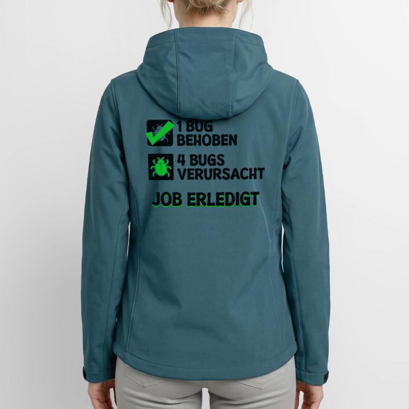 Open Source Bugfixing Bugs Developer Programmier Frauen Recycelte Softshelljacke von Stanley/Stella