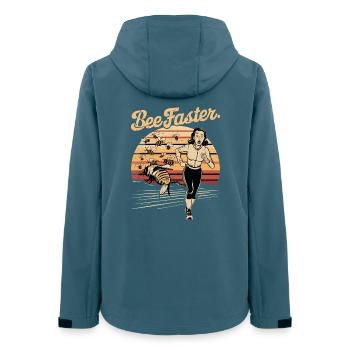 Bee Bees Marathon Runner Jogger Gift - Women’s Recycled Softshell Jacket by Stanley/Stella - stargazer - Back - AI Model Female 172 light (172cm)