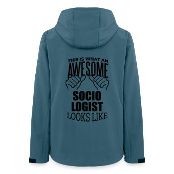 sociologue - Veste softshell femme recyclée Stanley/Stella - bleu pétrole foncé - Dos - AI Model Female 172 light (172cm)