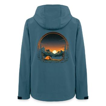 Coucher de soleil en plein air - Veste softshell femme recyclée Stanley/Stella - bleu pétrole foncé - Dos - AI Model Female 172 light (172cm)