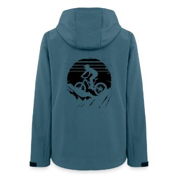 Graphismes de VTT - Veste softshell femme recyclée Stanley/Stella - bleu pétrole foncé - Dos - AI Model Female 172 light (172cm)