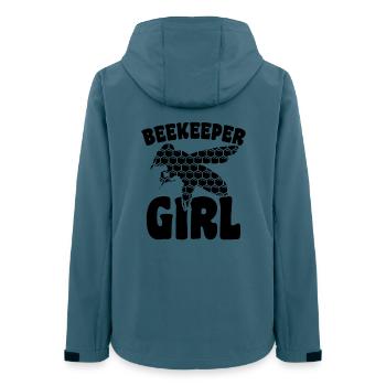 Imker Mädchen - Frauen Recycelte Softshelljacke von Stanley/Stella - Dunkles Petrol - Hinten - AI Model Female 172 light (172cm)