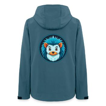 Igel Niedliches Kawaii Cartoon Tier Haustier Logo - Frauen Recycelte Softshelljacke von Stanley/Stella - Dunkles Petrol - Hinten - AI Model Female 172 light (172cm)