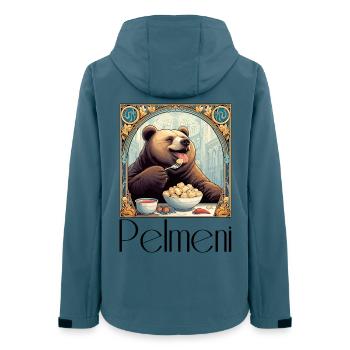 Pelmeni Bear Russian Gift - Women’s Recycled Softshell Jacket by Stanley/Stella - stargazer - Back - AI Model Female 172 light (172cm)