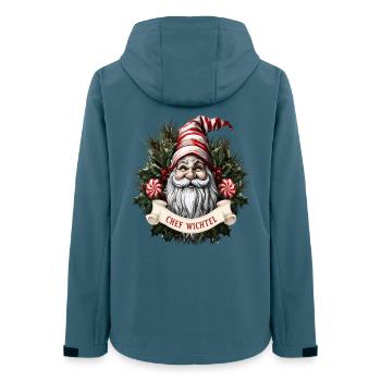 Chef Wichtel Weihnachtsgnom - Frauen Recycelte Softshelljacke von Stanley/Stella - Dunkles Petrol - Hinten - AI Model Female 172 light (172cm)