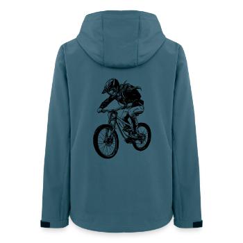 Mountain biker - Women’s Recycled Softshell Jacket by Stanley/Stella - stargazer - Back - AI Model Female 172 light (172cm)