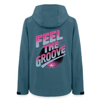 Feel the Groove Retro Disco Dance Vibes - Women’s Recycled Softshell Jacket by Stanley/Stella - stargazer - Back - AI Model Female 172 light (172cm)