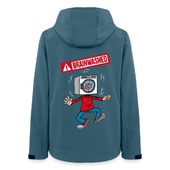 Brainwashing - Women’s Recycled Softshell Jacket by Stanley/Stella - stargazer - Back - AI Model Female 172 light (172cm)