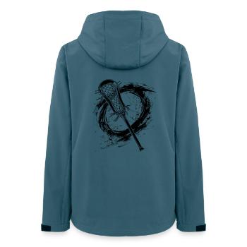 Lacrosse Schläger - Frauen Recycelte Softshelljacke von Stanley/Stella - Dunkles Petrol - Hinten - AI Model Female 172 light (172cm)