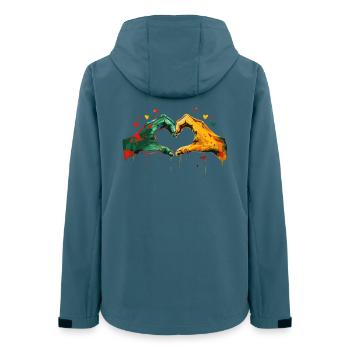 African Heart Black History Month African American - Frauen Recycelte Softshelljacke von Stanley/Stella - Dunkles Petrol - Hinten - AI Model Female 172 light (172cm)