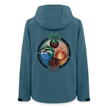 Four Elements Tree - Earth, Water, Fire, Air - Women’s Recycled Softshell Jacket by Stanley/Stella - stargazer - Back - AI Model Female 172 light (172cm)