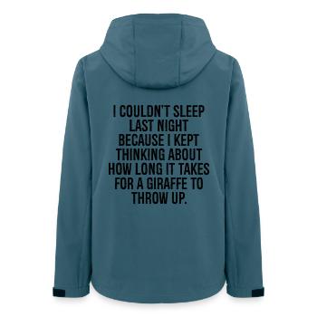 I couldn't sleep last night because I kept - Women’s Recycled Softshell Jacket by Stanley/Stella - stargazer - Back - AI Model Female 172 light (172cm)