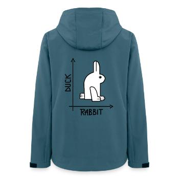 Canard ou lapin Illusion d’optique - Veste softshell femme recyclée Stanley/Stella - bleu pétrole foncé - Dos - AI Model Female 172 light (172cm)