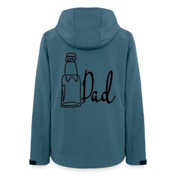 Line Art Papa Vatertagsbier - Frauen Recycelte Softshelljacke von Stanley/Stella - Dunkles Petrol - Hinten - AI Model Female 172 light (172cm)