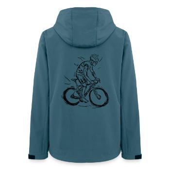 Funny Cyclist Sketch - Women’s Recycled Softshell Jacket by Stanley/Stella - stargazer - Back - AI Model Female 172 light (172cm)