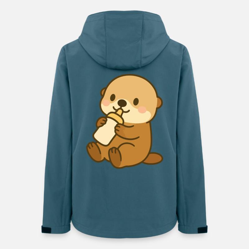 Milchzeit Seeotter - Frauen Recycelte Softshelljacke von Stanley/Stella - Dunkles Petrol
