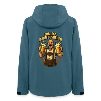 Bier Bierkrug Bierflasche Bierzelt Biergarten - Frauen Recycelte Softshelljacke von Stanley/Stella - Dunkles Petrol - Hinten - AI Model Female 172 light (172cm)