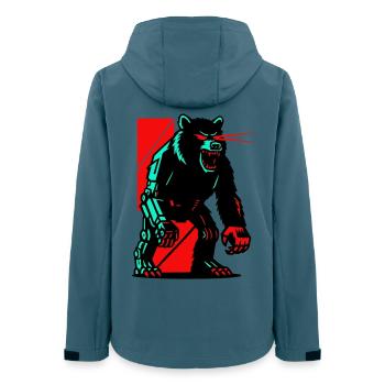 Mecha Techno Ours - Veste softshell femme recyclée Stanley/Stella - bleu pétrole foncé - Dos - AI Model Female 172 light (172cm)