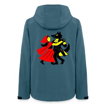 Walzer mit dem Wolf - Frauen Recycelte Softshelljacke von Stanley/Stella - Dunkles Petrol - Hinten - AI Model Female 172 light (172cm)