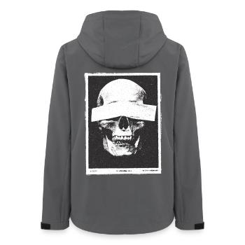 Skull grunge - Women’s Recycled Softshell Jacket by Stanley/Stella - anthracite - Back - AI Model Female 172 light (172cm)