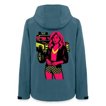 Woman with Truck - Women’s Recycled Softshell Jacket by Stanley/Stella - stargazer - Back - AI Model Female 172 light (172cm)
