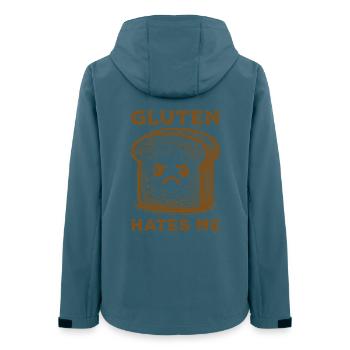 Le gluten me déteste Pain allergique au gluten - Veste softshell femme recyclée Stanley/Stella - bleu pétrole foncé - Dos - AI Model Female 172 light (172cm)