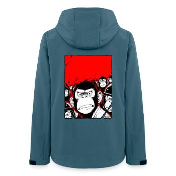 Rébellion des singes - Veste softshell femme recyclée Stanley/Stella - bleu pétrole foncé - Dos - AI Model Female 172 light (172cm)