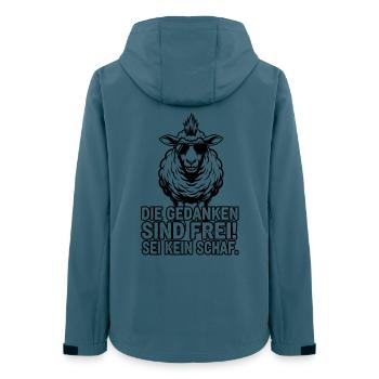 Cool Sheep - Freedom of Speech - Women’s Recycled Softshell Jacket by Stanley/Stella - stargazer - Back - AI Model Female 172 light (172cm)