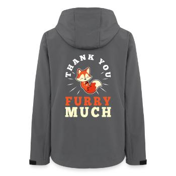Thank you furry much - Women’s Recycled Softshell Jacket by Stanley/Stella - anthracite - Back - AI Model Female 172 light (172cm)