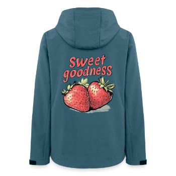 Fraise - bonté sucrée - Veste softshell femme recyclée Stanley/Stella - bleu pétrole foncé - Dos - AI Model Female 172 light (172cm)