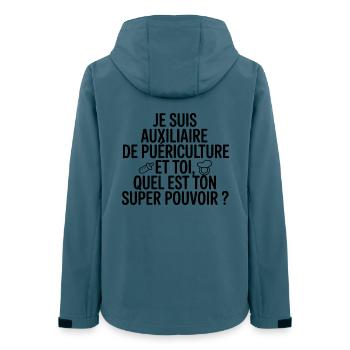 Childcare Assistant My Super Power - Women’s Recycled Softshell Jacket by Stanley/Stella - stargazer - Back - AI Model Female 172 light (172cm)