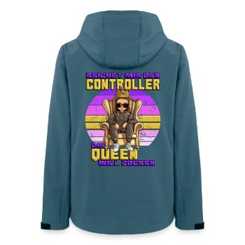 Reichet mir den controller die Königin will zocken - Frauen Recycelte Softshelljacke von Stanley/Stella - Dunkles Petrol - Hinten - AI Model Female 172 light (172cm)