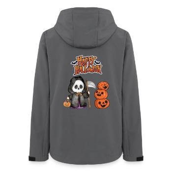 Joyeux Halloween Grim Reaper - Veste softshell femme recyclée Stanley/Stella - charbon - Dos - AI Model Female 172 light (172cm)