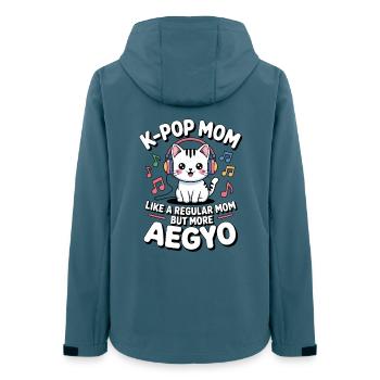 K-Pop Maman Drôle Corée Musique Aegyo - Veste softshell femme recyclée Stanley/Stella - bleu pétrole foncé - Dos - AI Model Female 172 light (172cm)