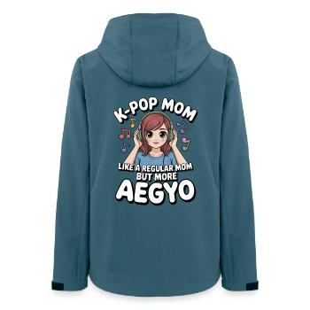 K-Pop Maman Drôle Corée Musique Aegyo - Veste softshell femme recyclée Stanley/Stella - bleu pétrole foncé - Dos - AI Model Female 172 light (172cm)