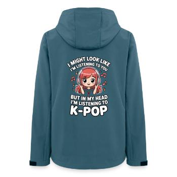 K-Pop Drôle Corée Musique Anime - Veste softshell femme recyclée Stanley/Stella - bleu pétrole foncé - Dos - AI Model Female 172 light (172cm)