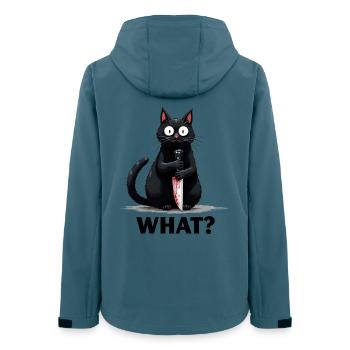 WHAT? Killer Cat - Women’s Recycled Softshell Jacket by Stanley/Stella - stargazer - Back - AI Model Female 172 light (172cm)