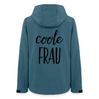 Coole Frau - Frauen Recycelte Softshelljacke von Stanley/Stella - Dunkles Petrol - Hinten - AI Model Female 172 light (172cm)