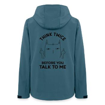 Very angry and stupid cat - Funny saying - Women’s Recycled Softshell Jacket by Stanley/Stella - stargazer - Back - AI Model Female 172 light (172cm)