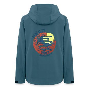 Japan Hero since January 1967 Geburtstaggeschenk - Frauen Recycelte Softshelljacke von Stanley/Stella - Dunkles Petrol - Hinten - AI Model Female 172 light (172cm)