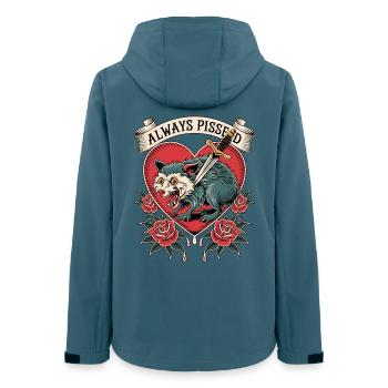 Style de tatouage de coeur de loup en colère - Veste softshell femme recyclée Stanley/Stella - bleu pétrole foncé - Dos - AI Model Female 172 light (172cm)