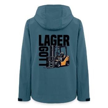 Camp God - Women’s Recycled Softshell Jacket by Stanley/Stella - stargazer - Back - AI Model Female 172 light (172cm)