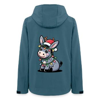 Esel Elfe Weihnachten - Frauen Recycelte Softshelljacke von Stanley/Stella - Dunkles Petrol - Hinten - AI Model Female 172 light (172cm)