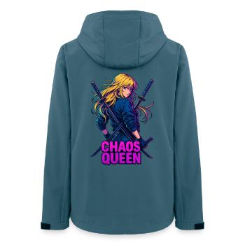 Motif du duel de combattants du Chaos Queen - Veste softshell femme recyclée Stanley/Stella - bleu pétrole foncé - Dos - AI Model Female 172 light (172cm)