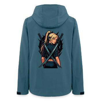 Fighter With Katana Action Heroine Manga Anime - Women’s Recycled Softshell Jacket by Stanley/Stella - stargazer - Back - AI Model Female 172 light (172cm)