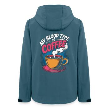 Lab Technician My Blood Type Is Coffee Phlebotomy - Frauen Recycelte Softshelljacke von Stanley/Stella - Dunkles Petrol - Hinten - AI Model Female 172 light (172cm)
