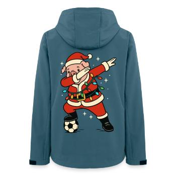 Dabbing Pig Santa Claus Football Funny - Women’s Recycled Softshell Jacket by Stanley/Stella - stargazer - Back - AI Model Female 172 light (172cm)