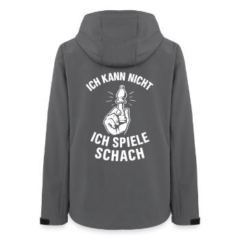 Chess excuse - Women’s Recycled Softshell Jacket by Stanley/Stella - anthracite - Back - AI Model Female 172 light (172cm)
