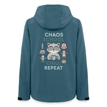 Chaos School Chill Repeat - Veste softshell femme recyclée Stanley/Stella - bleu pétrole foncé - Dos - AI Model Female 172 light (172cm)
